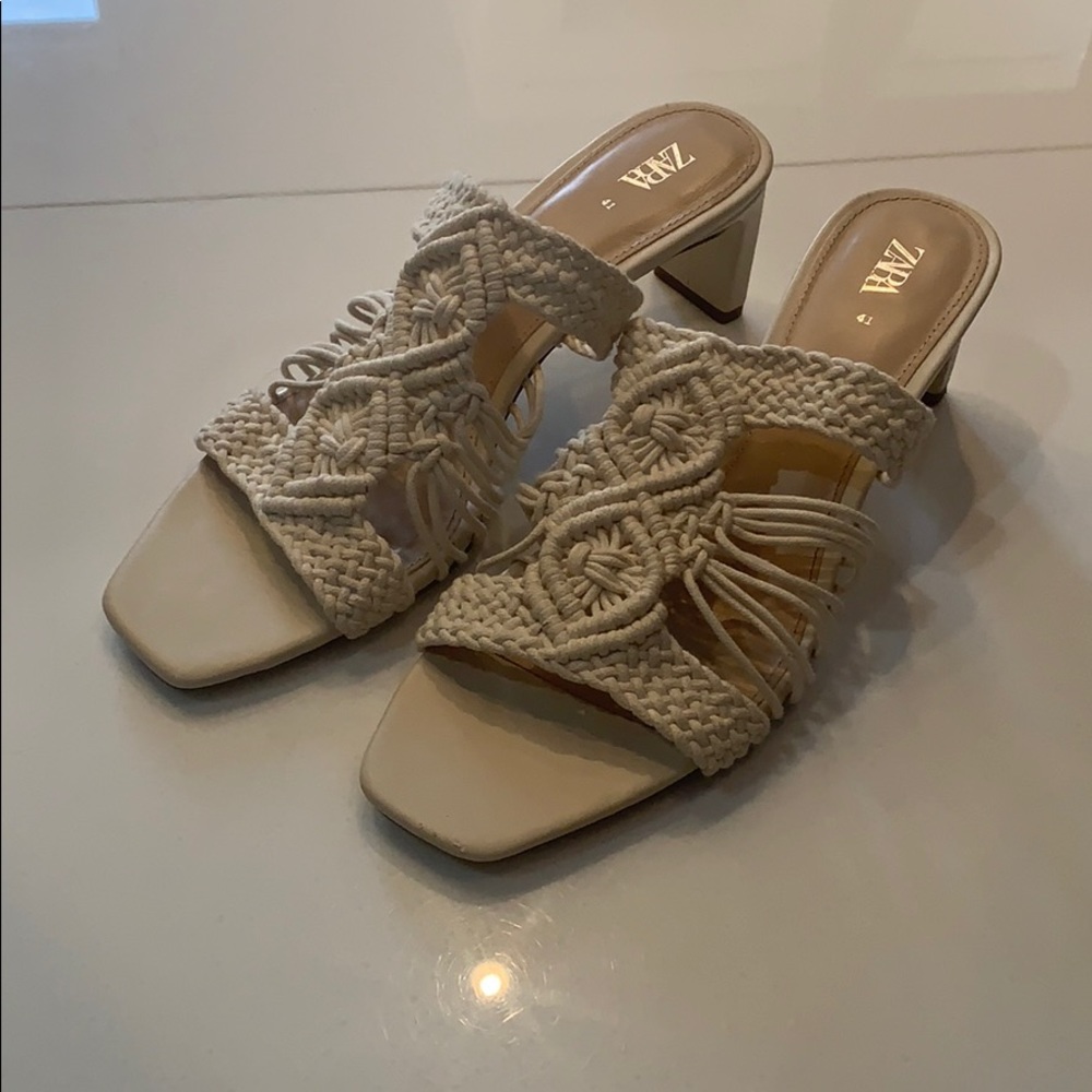 zara macrame sandals